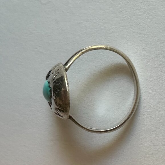 Turquoise & Sterling Ring - Picture 3 of 6